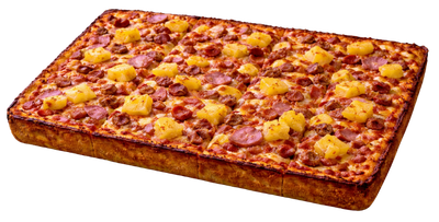 Tropical Hawaiian Deep Dish Pizza